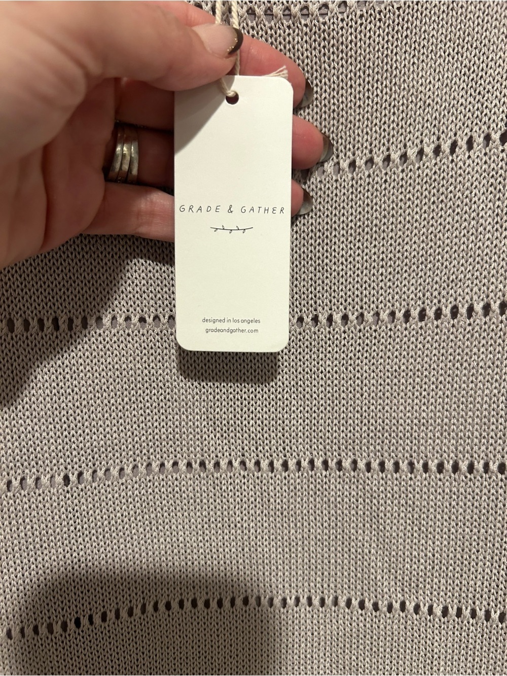 Grade & Gather Knit Midi Dress in Taupe size medium - Picture 3 of 6